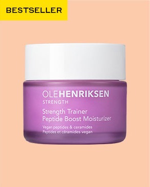 BESTSELLER | STRENGTH PEPTIDE BOOST MOISTURIZER | Get firmer, bouncier skin in 1 week | SHOP NOW | In an 8-week clinical study on 35 people