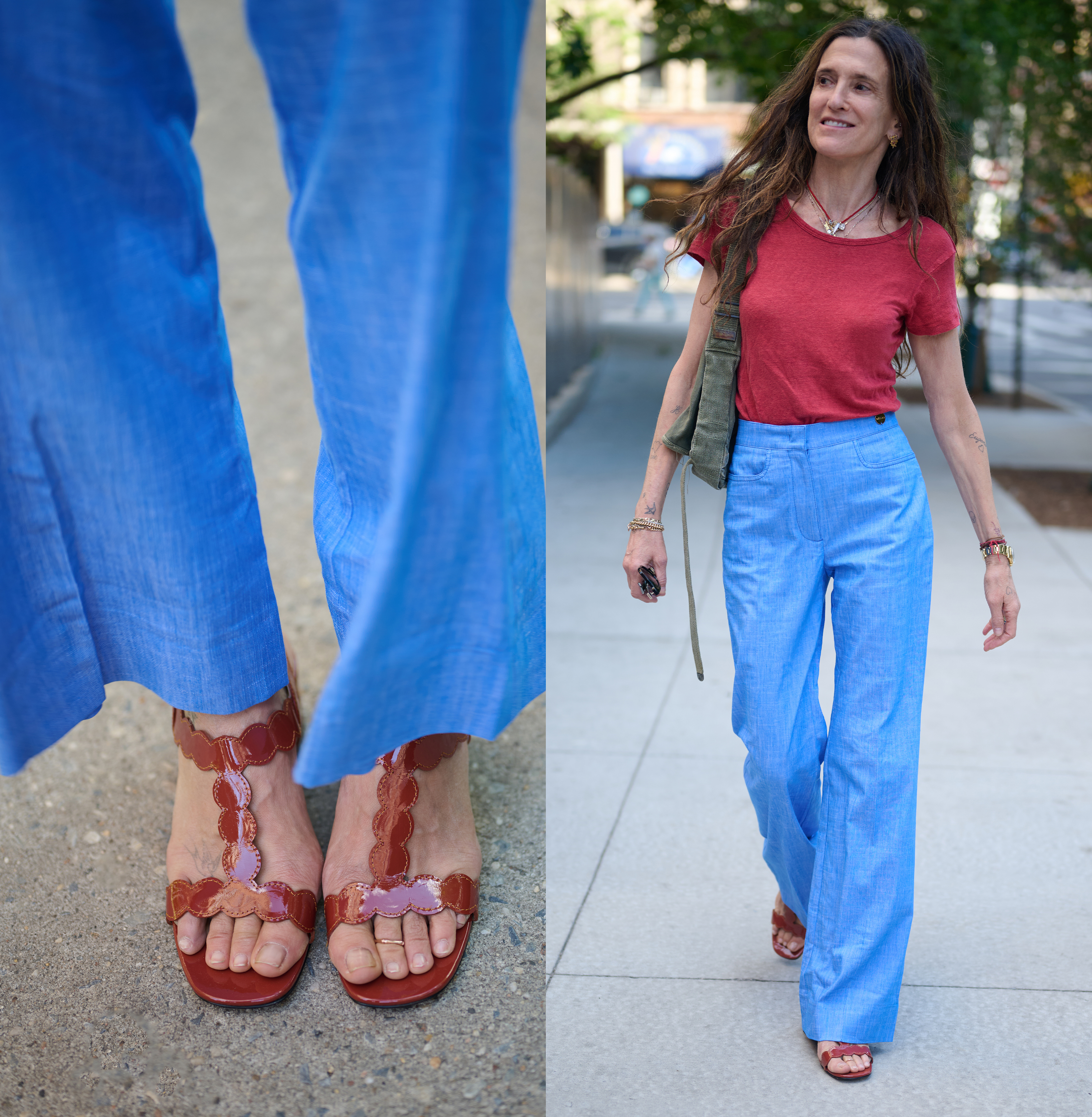 No.6 Nadira Sandal in Brick Patent