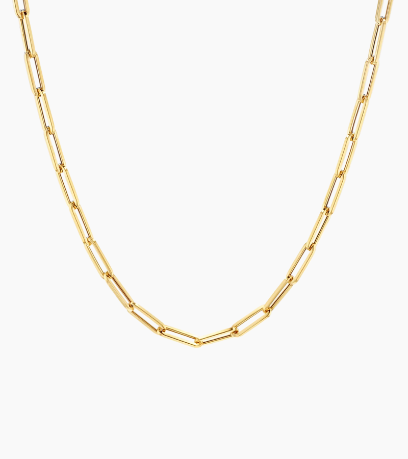 14K Paperclip Chain Necklace