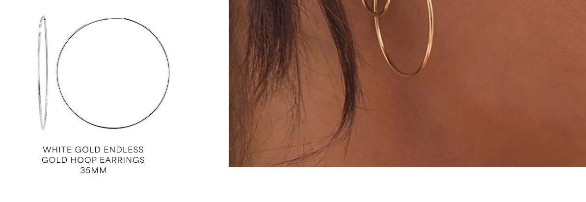 Endless Gold Hoop Earrings 35MM