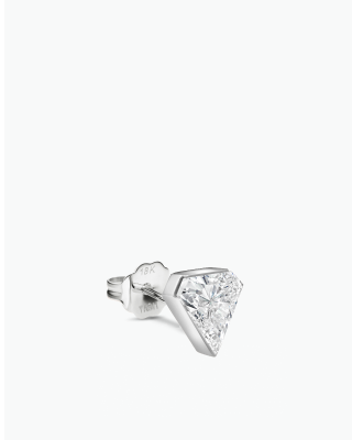 Invisible Set Diamond Silhouette Stud Earring