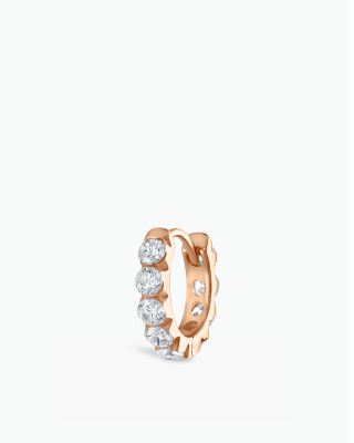 Invisible Set Large Diamond Eternity Hoop Earring