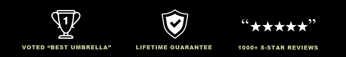 Voted "Best Umbrella" | Lifetime Guarantee | 5-Star Reviews