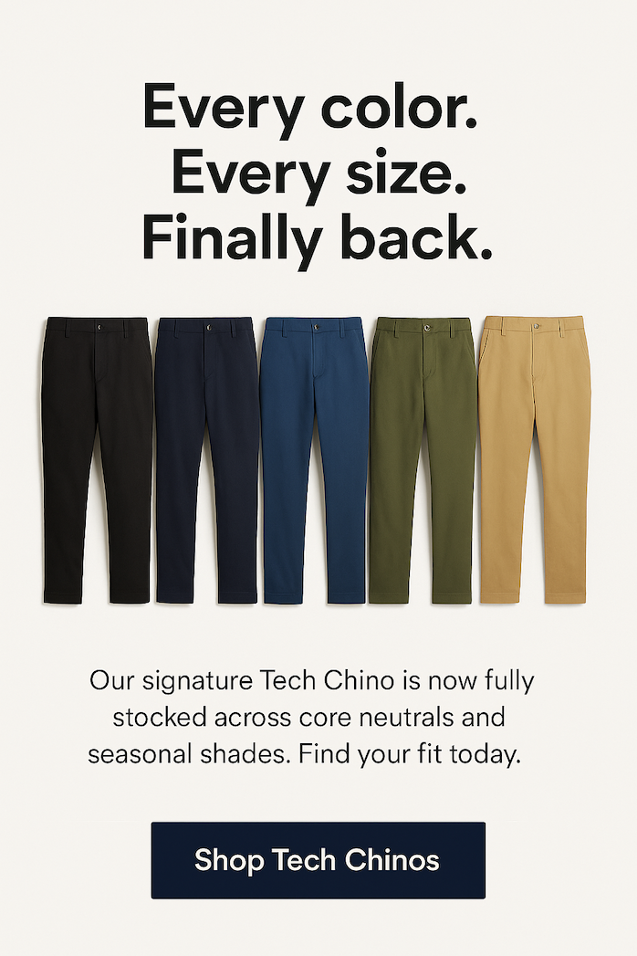 Tech Chinos are Back