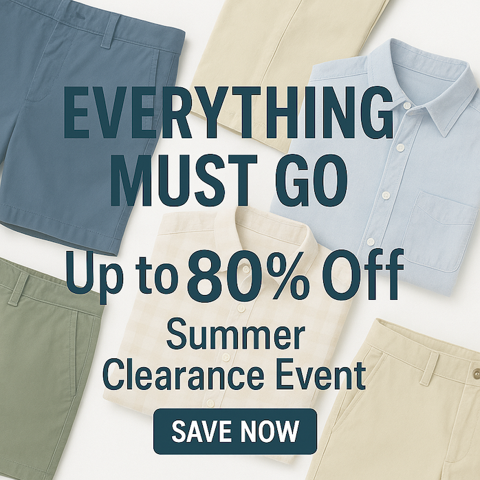 80% off Clearance Event