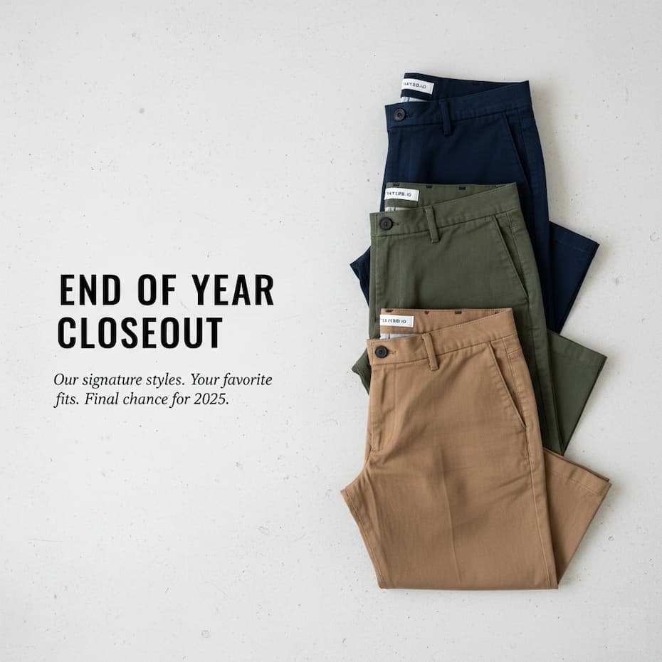 an image of a group of men's clothing on sale