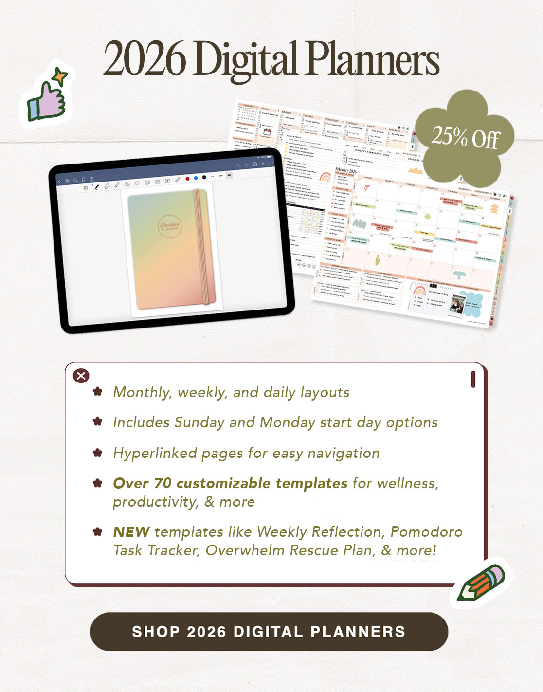 2026 Digital Planners