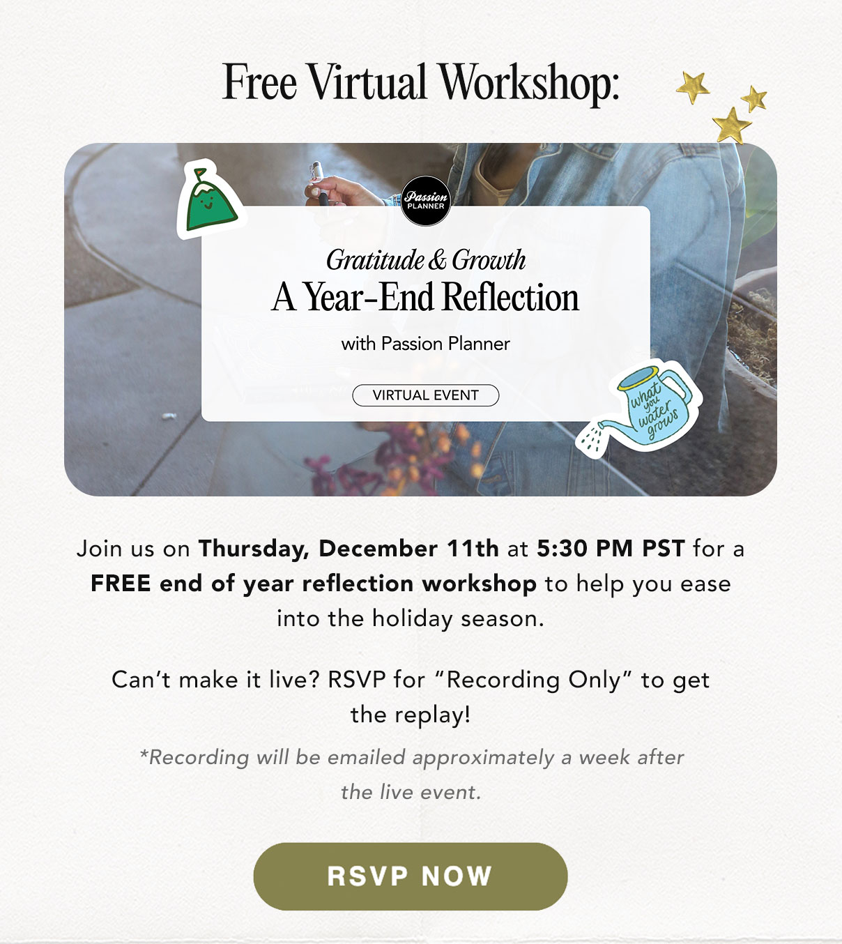 Gratitude & Growth Virtual Workshop