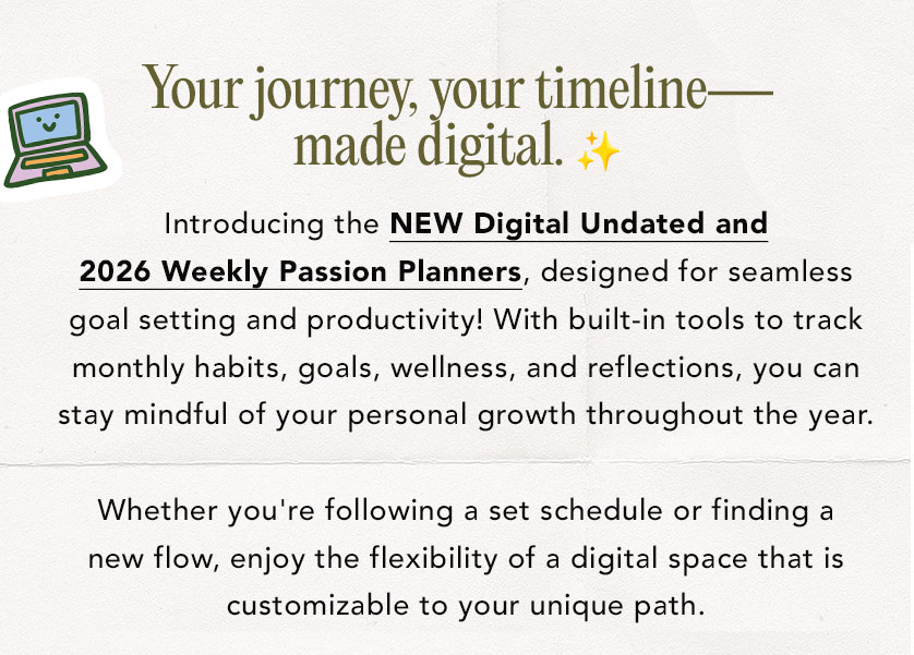NEW Undated & 2026 Weekly + Daily Digital Passion Planner