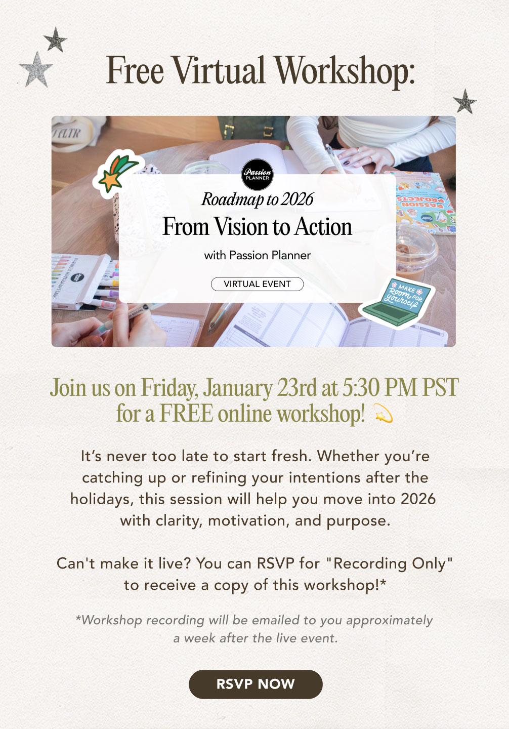 RSVP NOW: Roadmap to 2026 Workshop