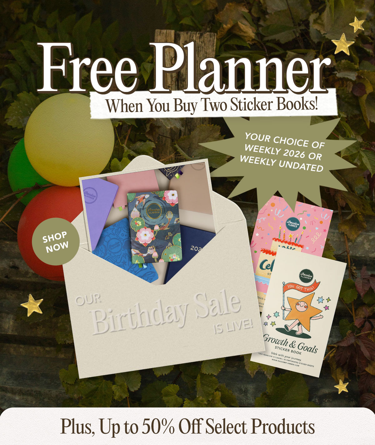 FREE Planner When You Buy Two Sticker Books!