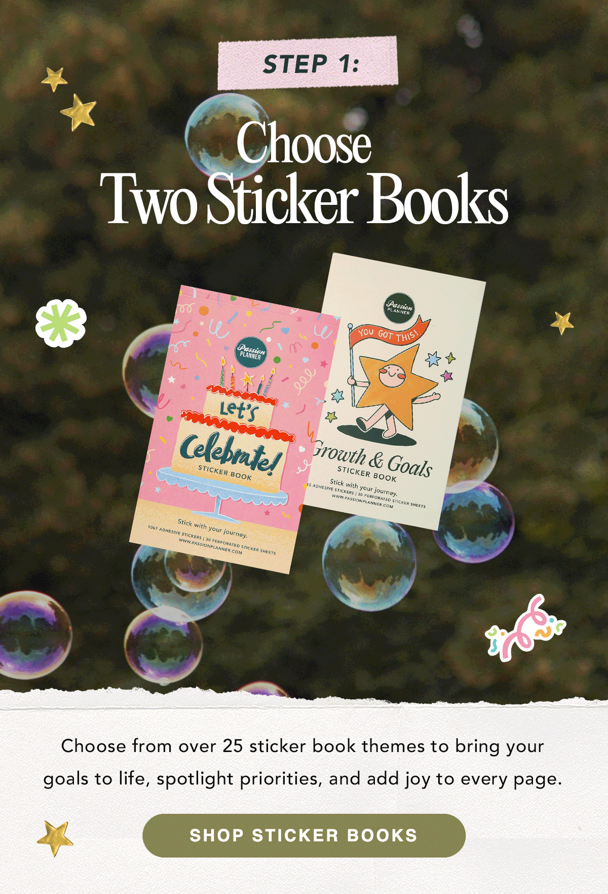 STEP 1: Choose TWO Sticker Books