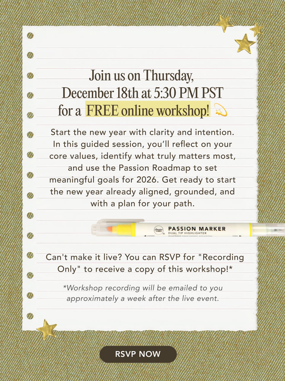 Roadmap to 2026 Workshop