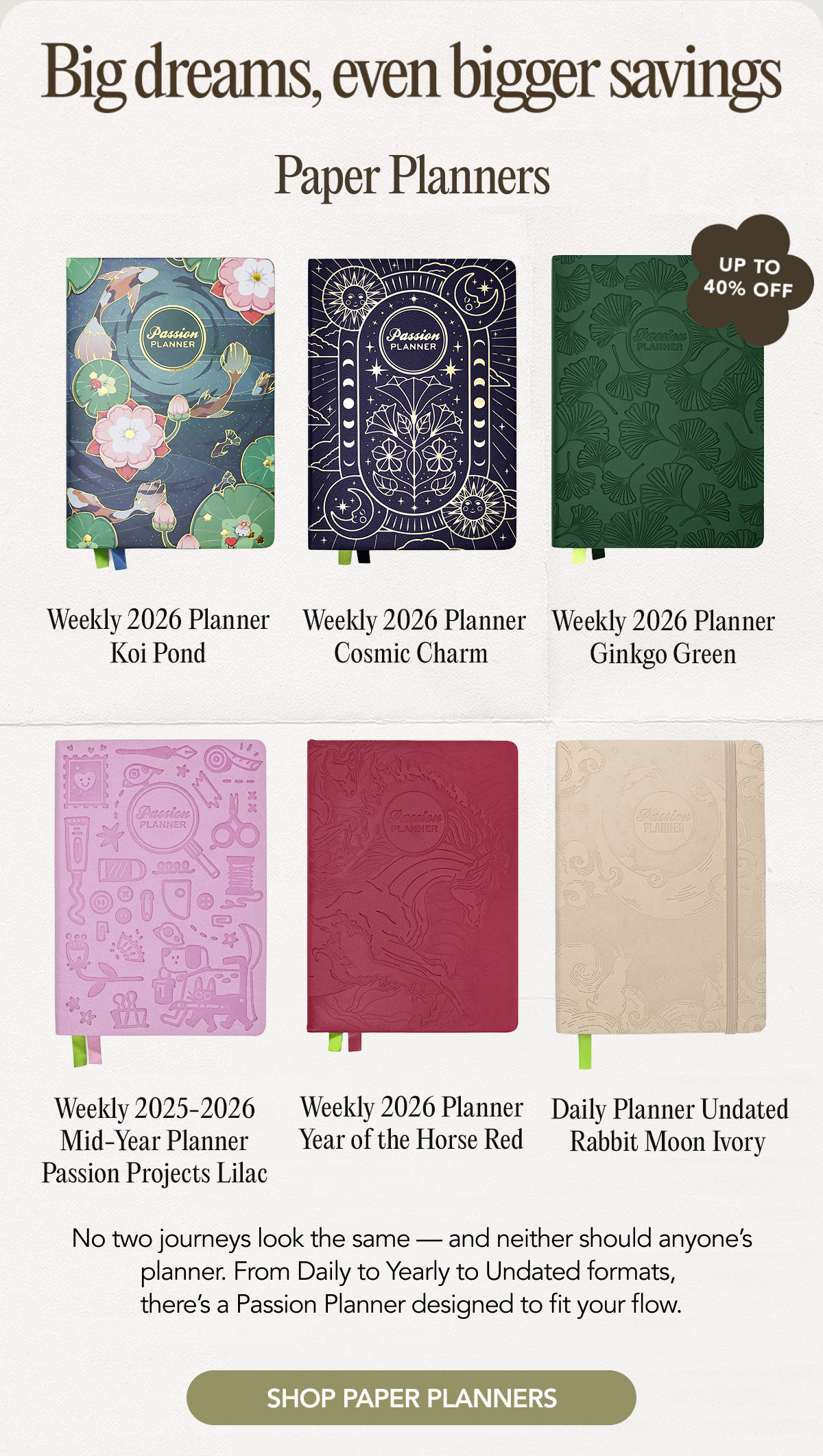 Paper Planners - up to 40% OFF