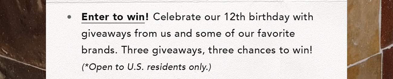 Enter to win!