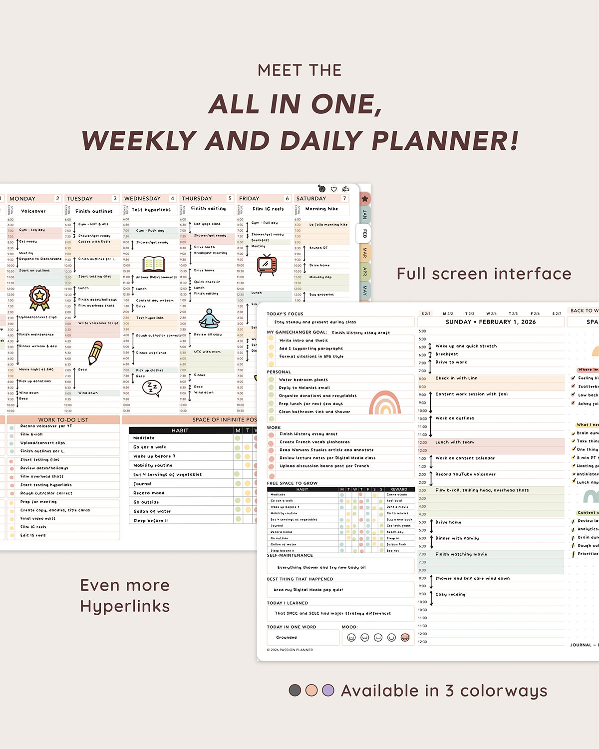 Meet the All in One, Weekly and Daily Planner
