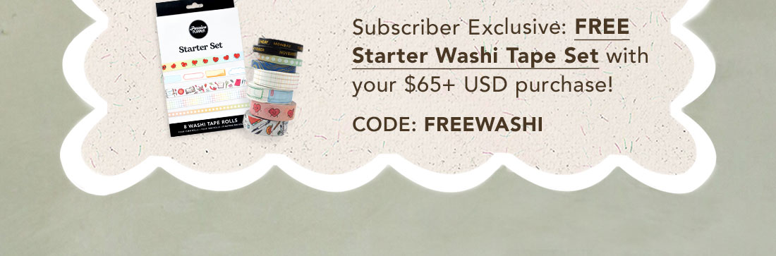Subscriber Exclusive: FREE Starter Washi Tape Set