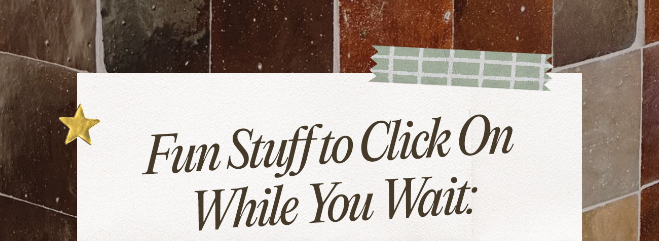 Fun Stuff to Click On While You Wait: