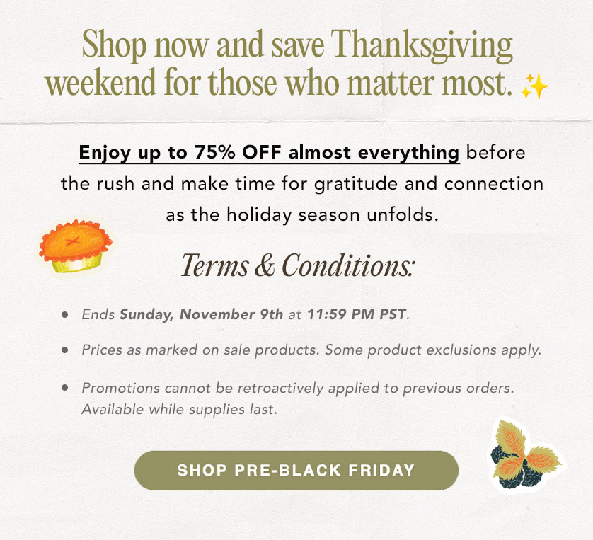 SHOP PRE-BLACK FRIDAY
