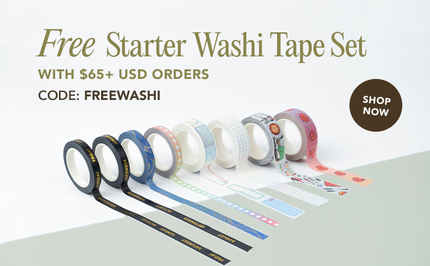 FREE Starter Washi Tape Set with your $65+ USD purchase