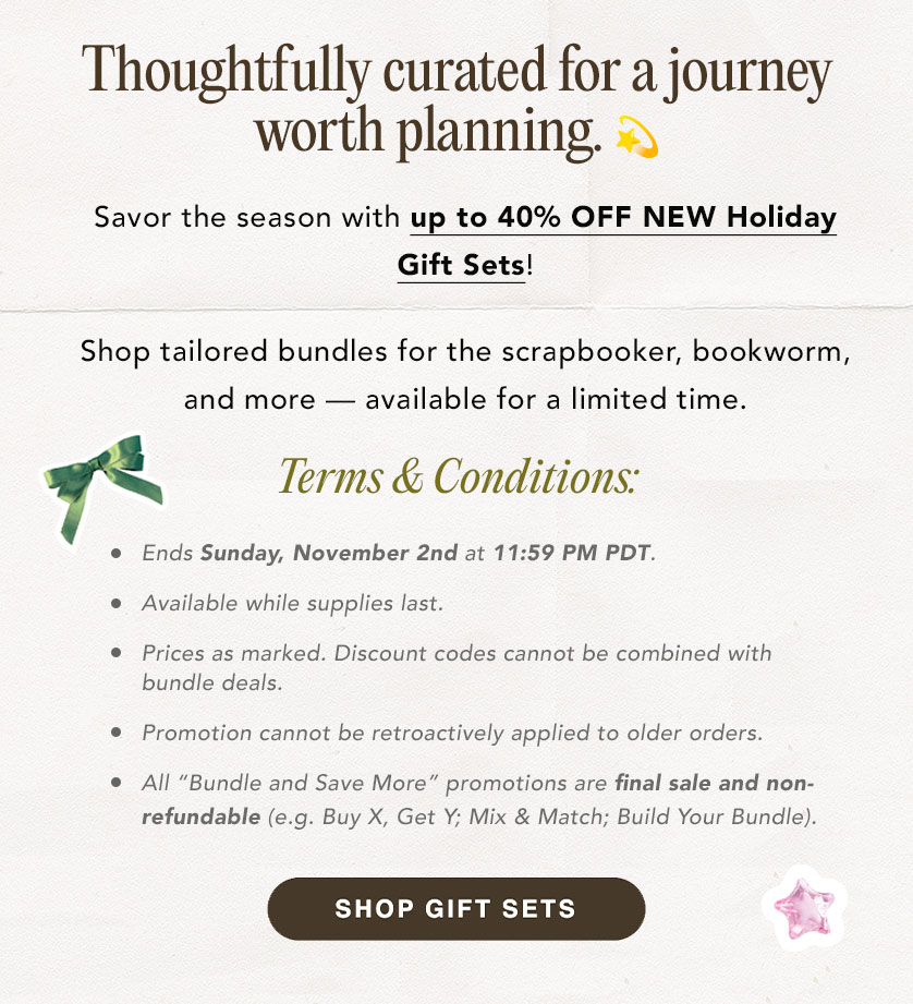 SHOP NOW! NEW Holiday Gift Sets: Up to 40% OFF