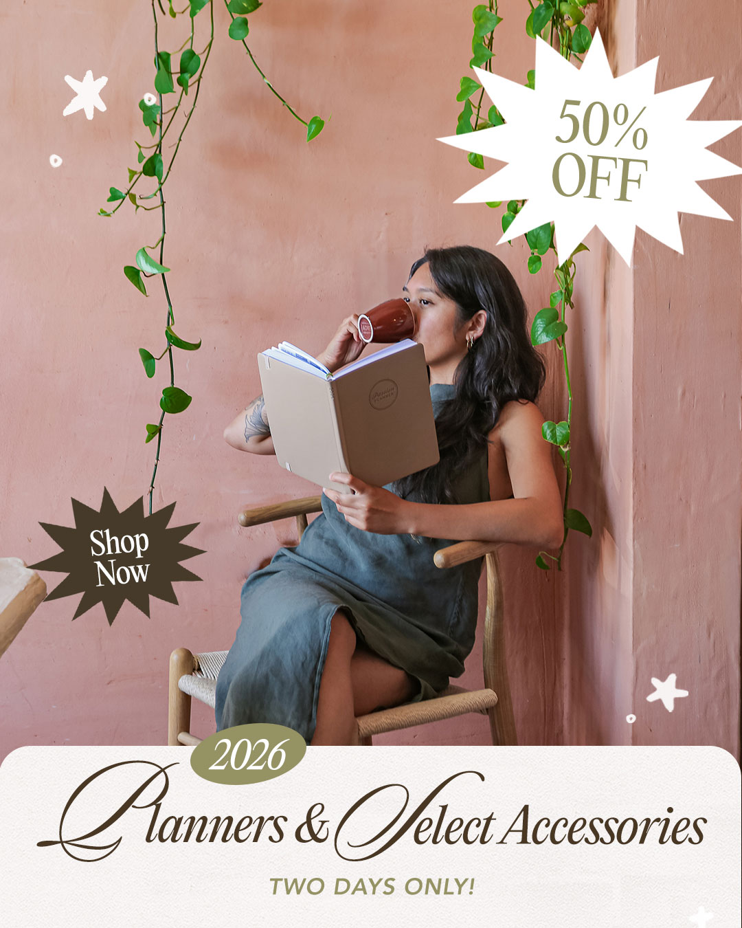 50% OFF 2026 Planners & Select Accessories