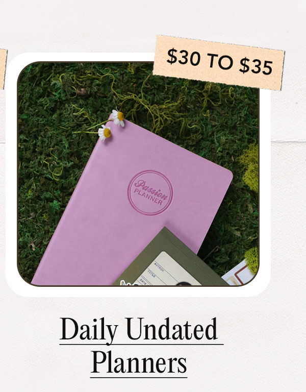 Daily Undated Planners