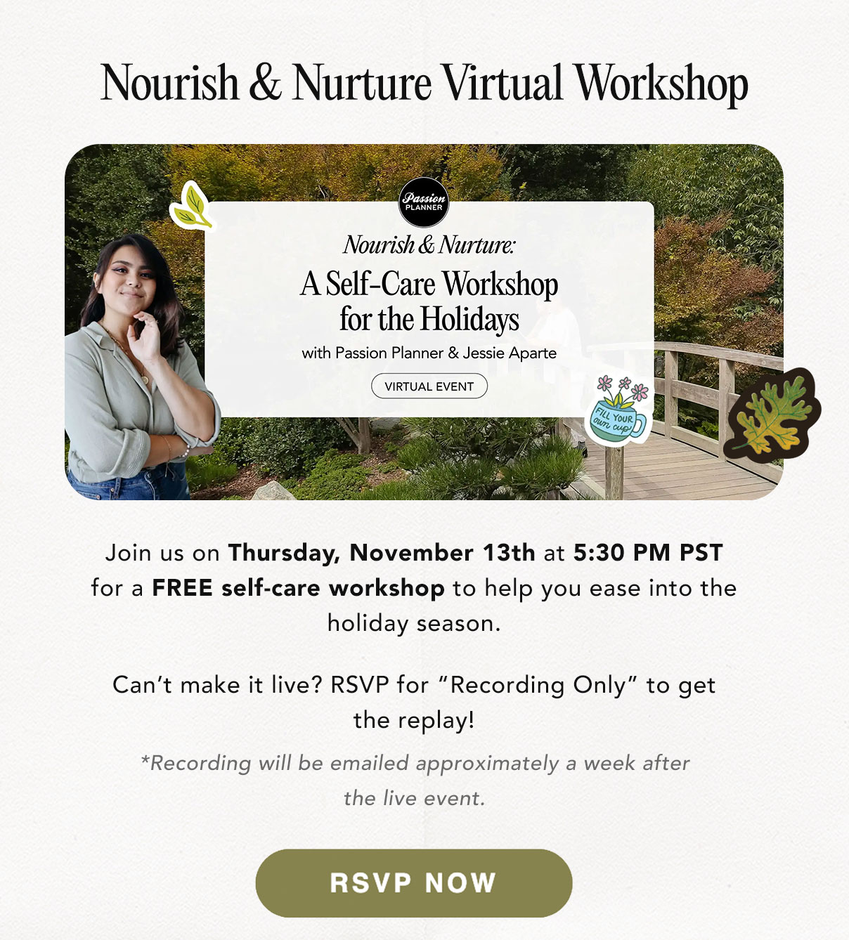 Nourish & Nurture Virtual Workshop
