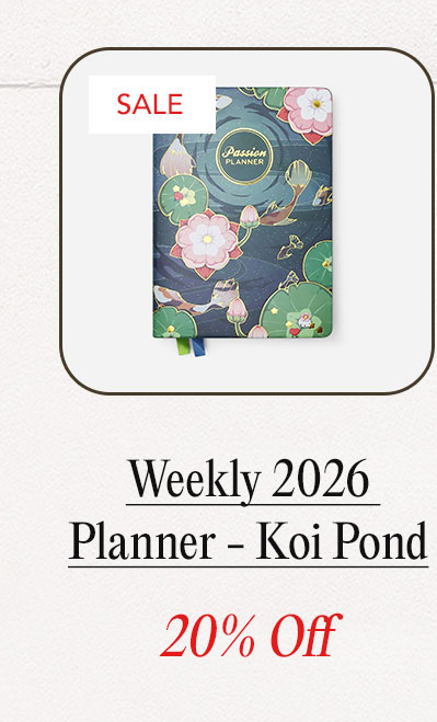 Weekly 2026 Planner - Koi Pond