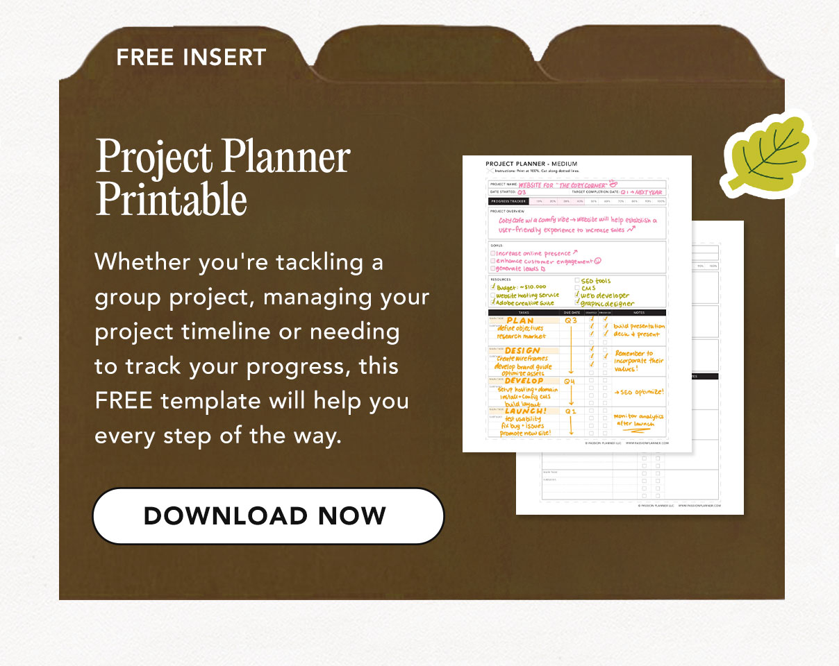 Project Planner Printable