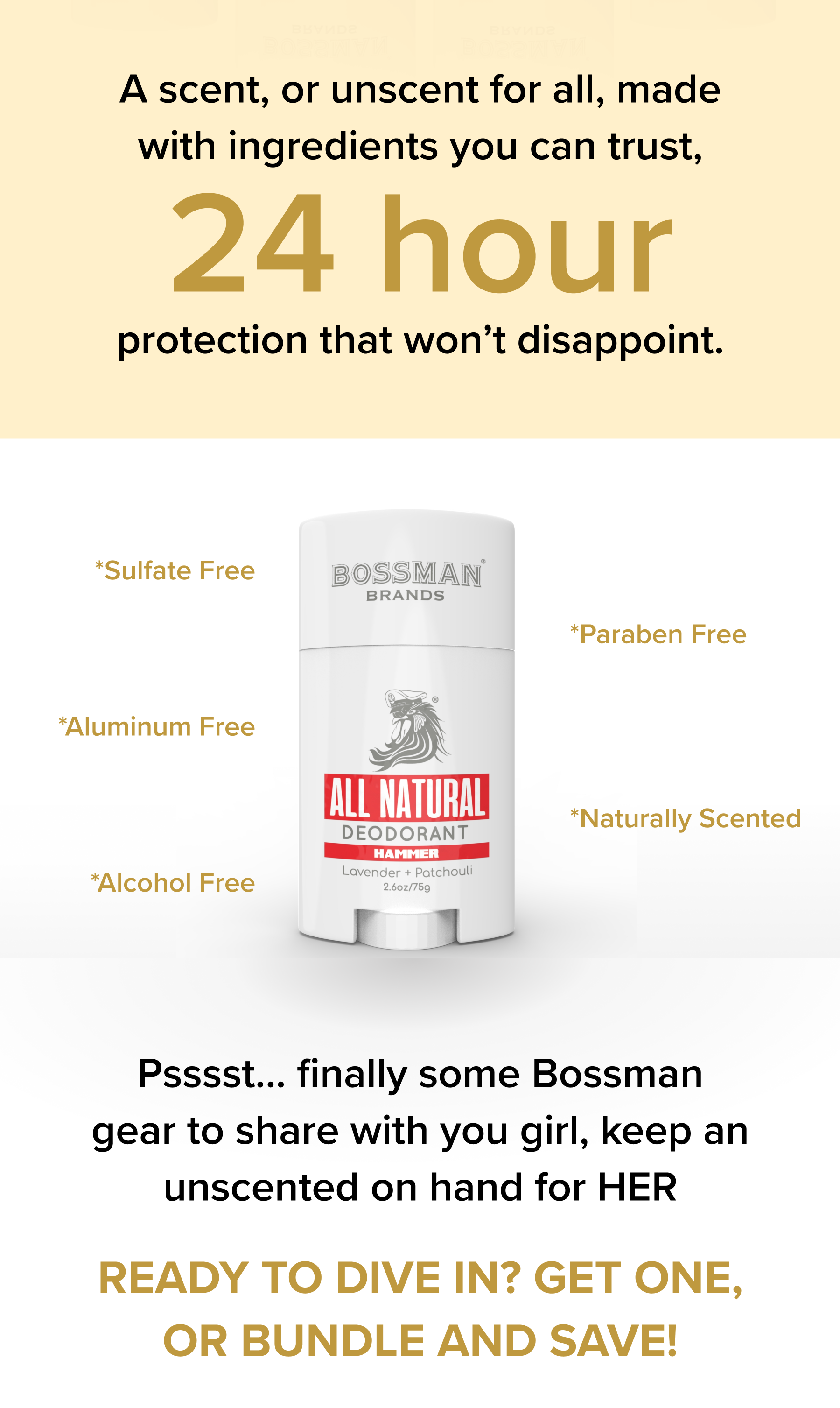 PRODUCT LAUNCH Our Deodorant is here! Bossman Brands