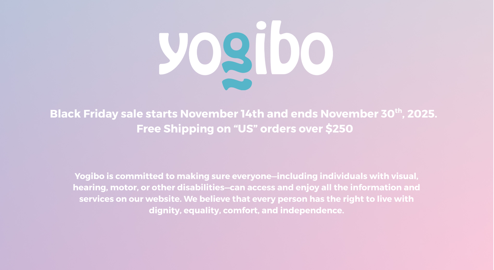 Yogibo disclaimer