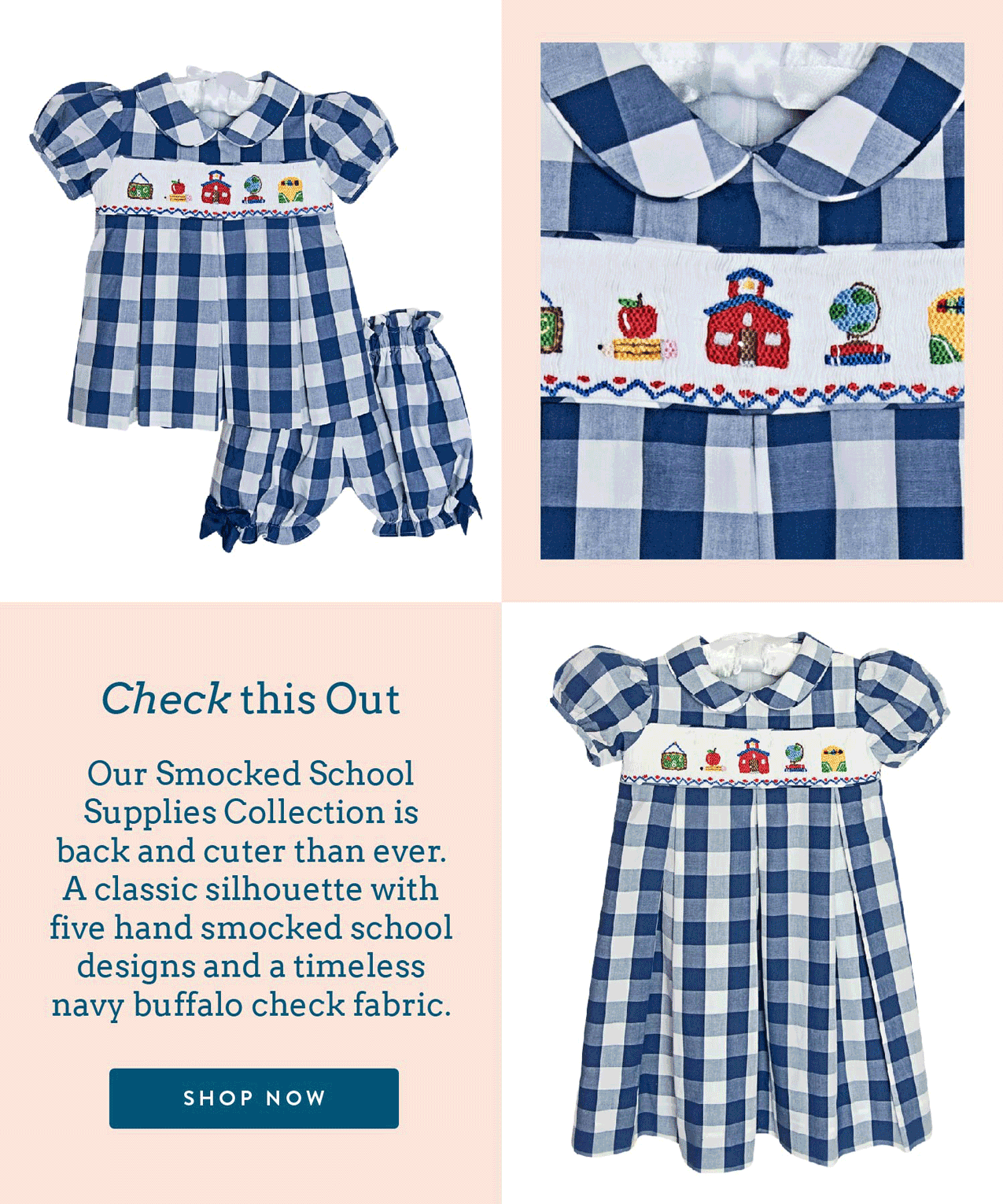 School Styles In Stock and Shipping Now! ️🎒 Smockingbird Kids