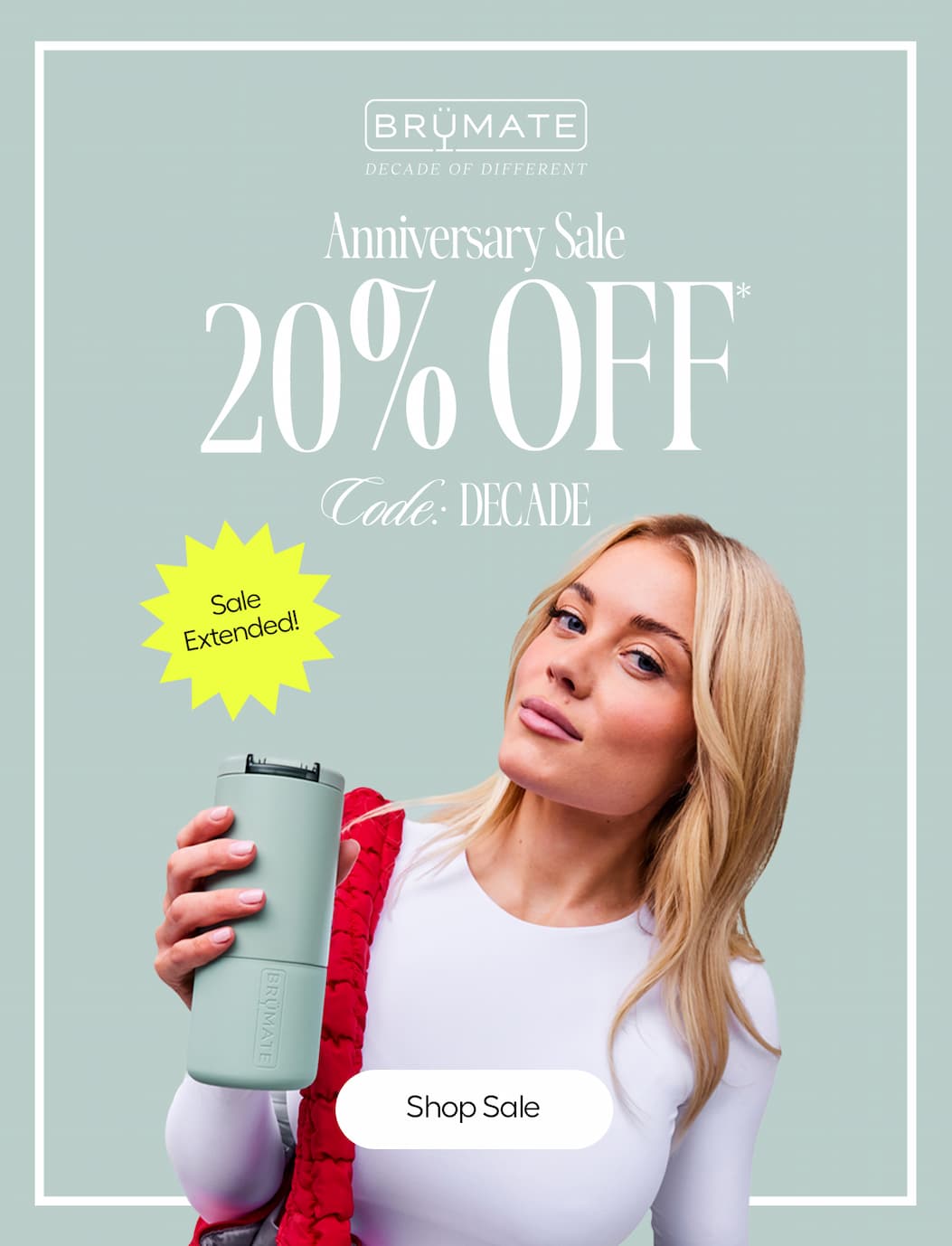 Use code DECADE to save 20% now