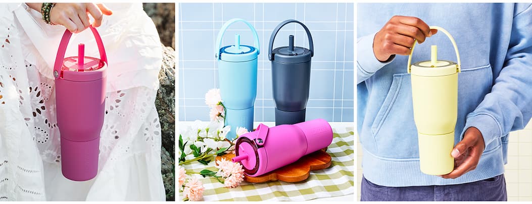 Resa 35oz in Hibiscus, Glacier, Nightfall Blue, and Prickly Pear