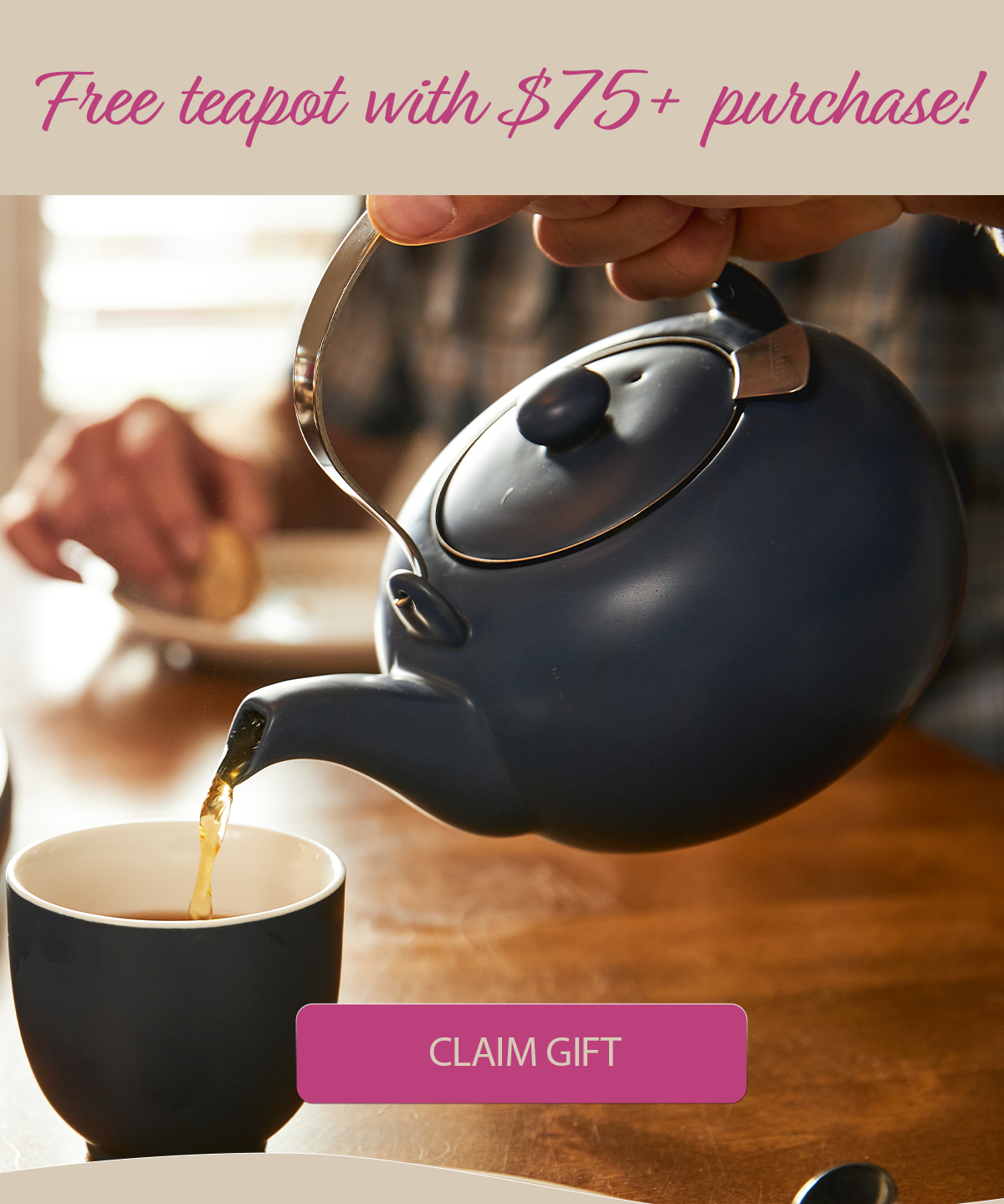 Free teapot with purchase The Tea Spot