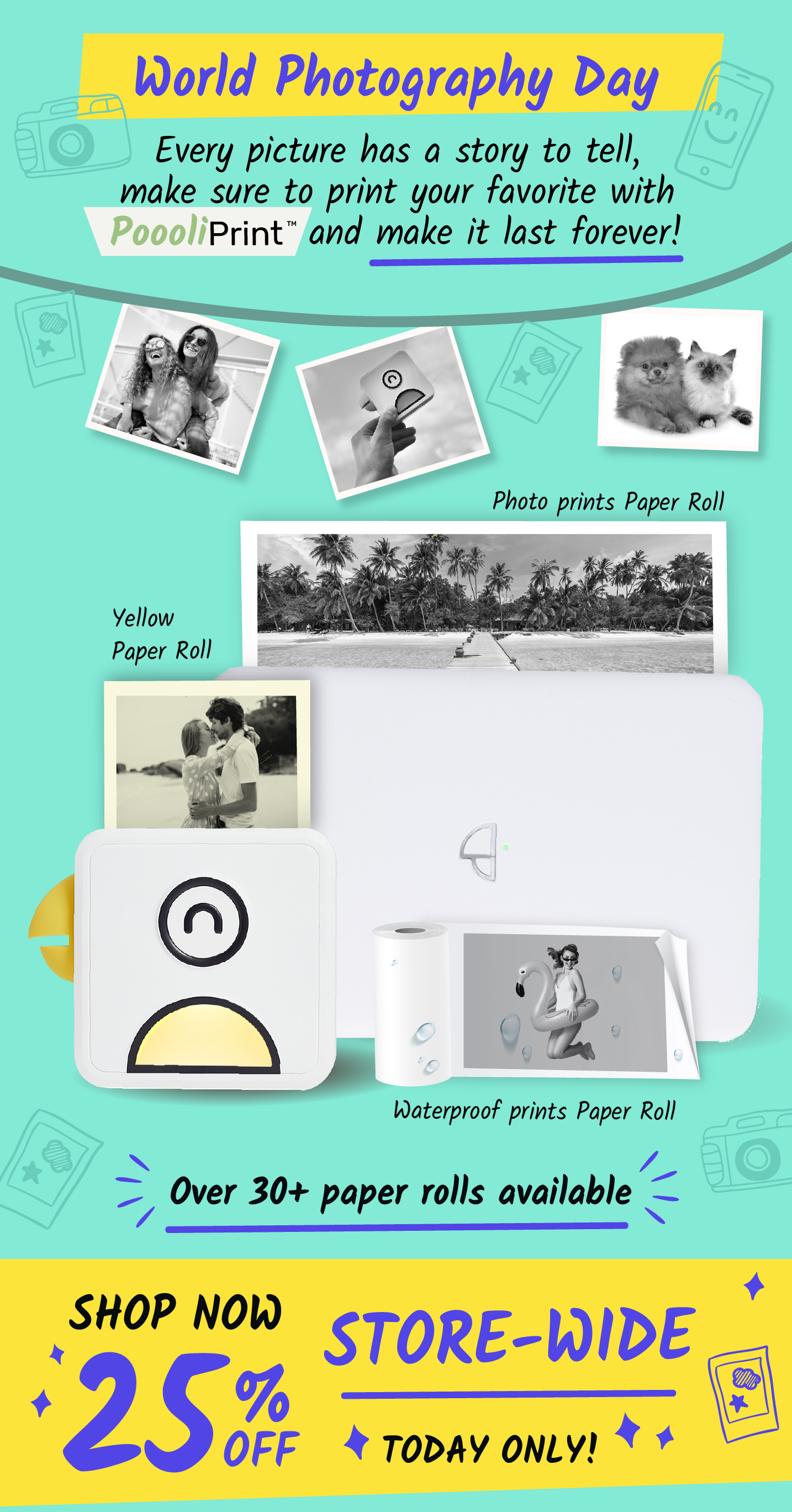 📷 World Photography Day 25 off storewide 🔥 POOOLIPRINT