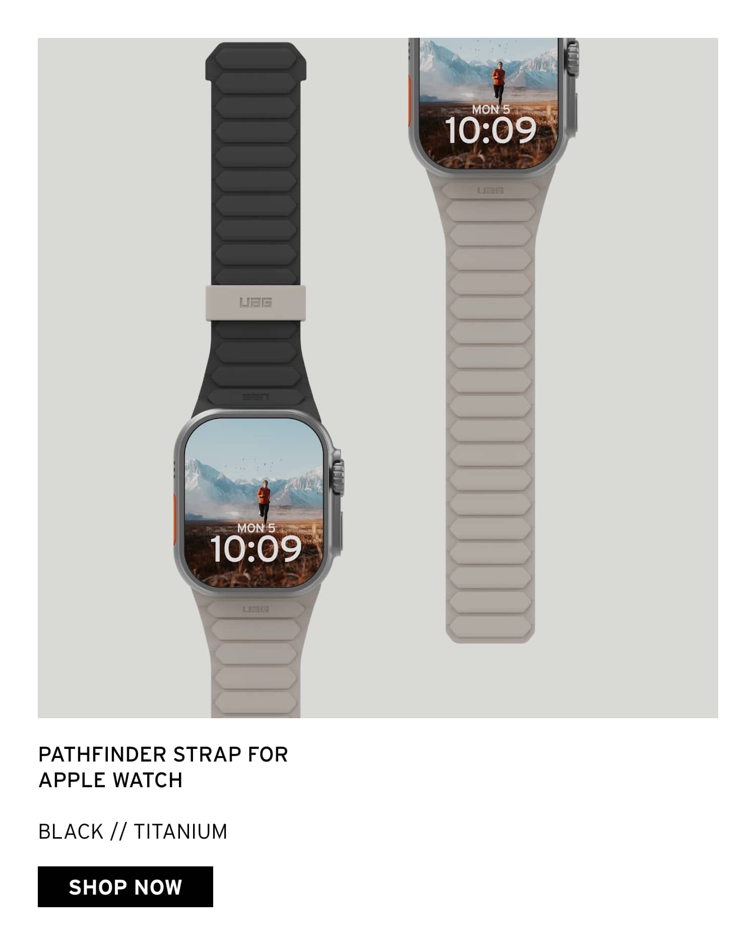 Shop UAG Pathfinder Strap for Apple Watch Black/Titanium