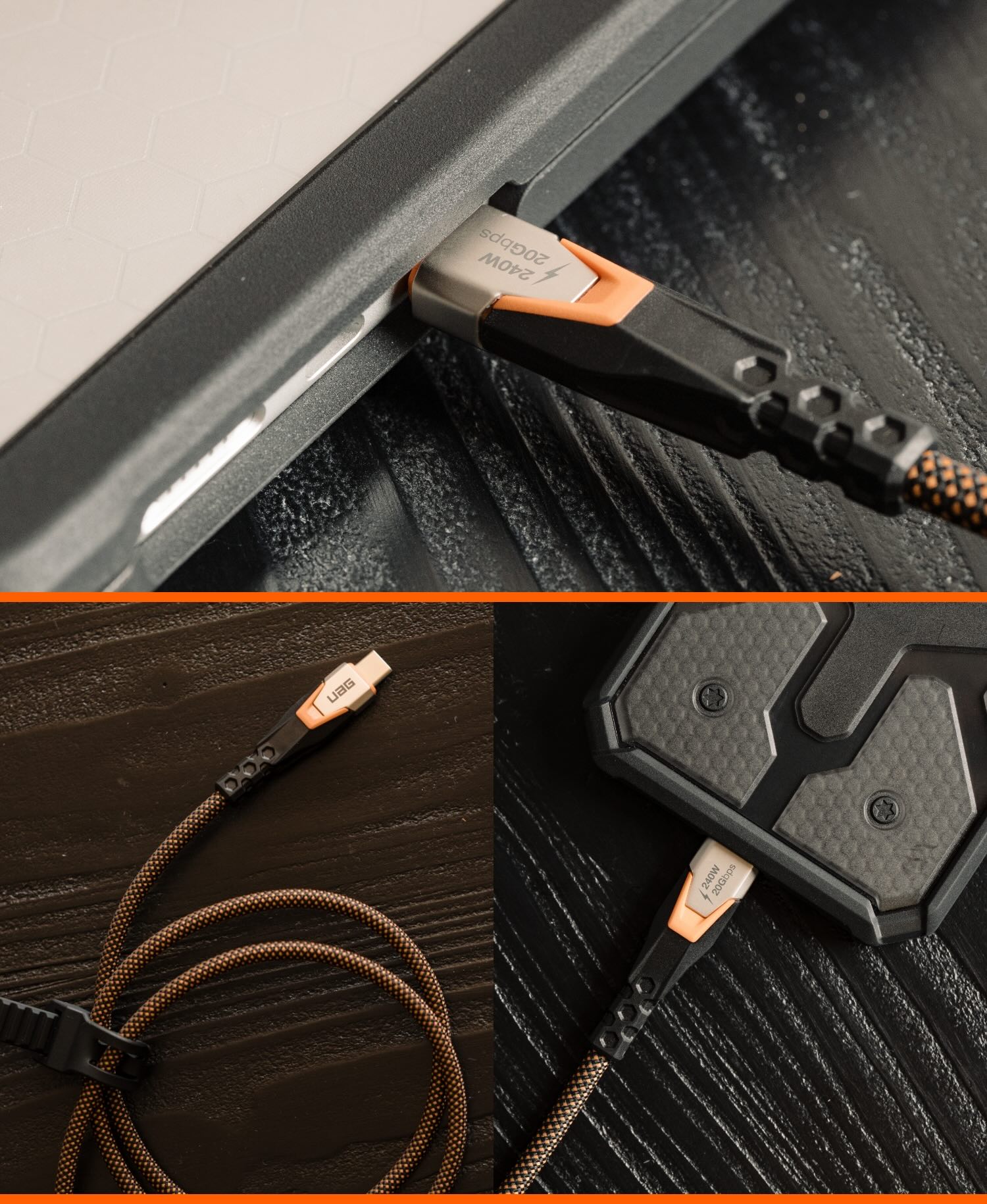 UAG Power cables in use