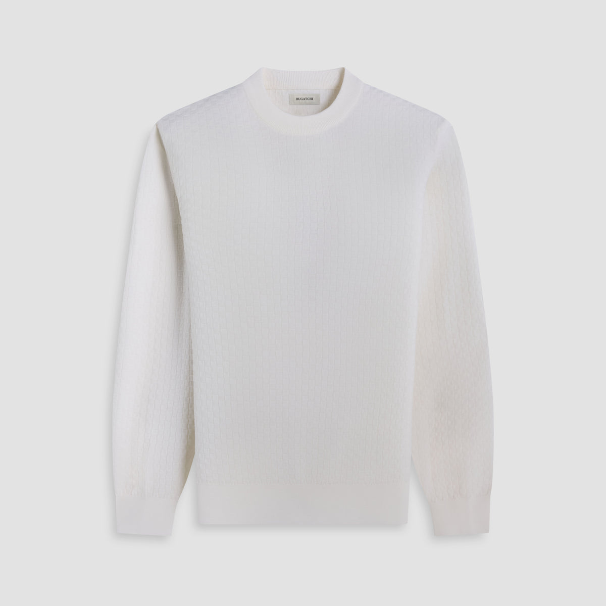 Basketweave Crewneck Sweater