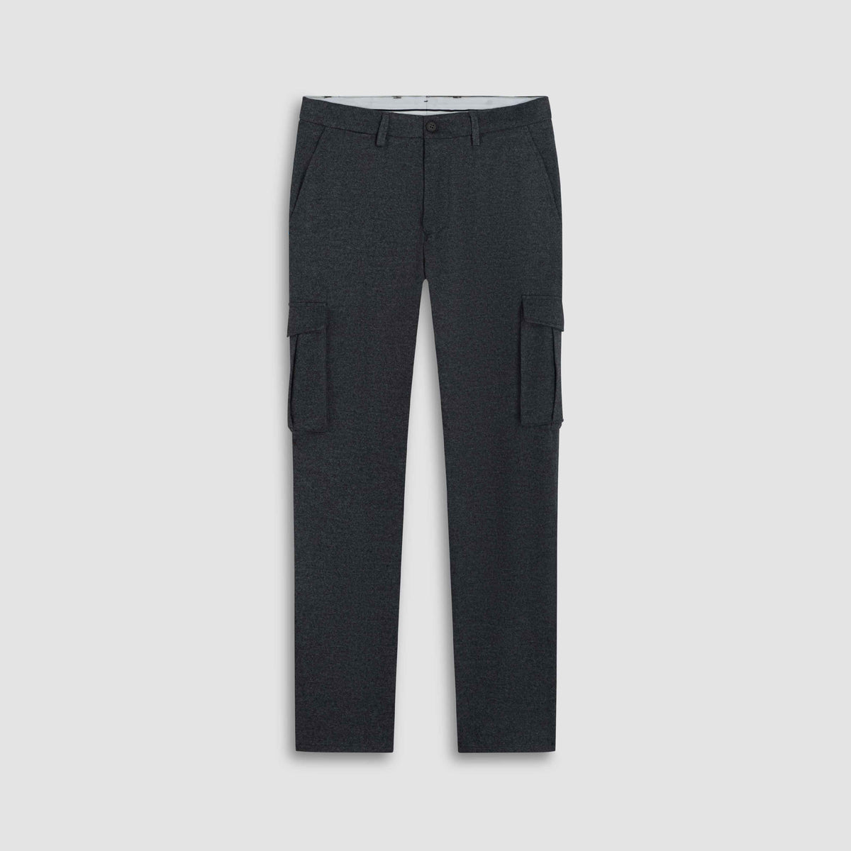 Brushed Wool Cotton Blend Cargo Pants