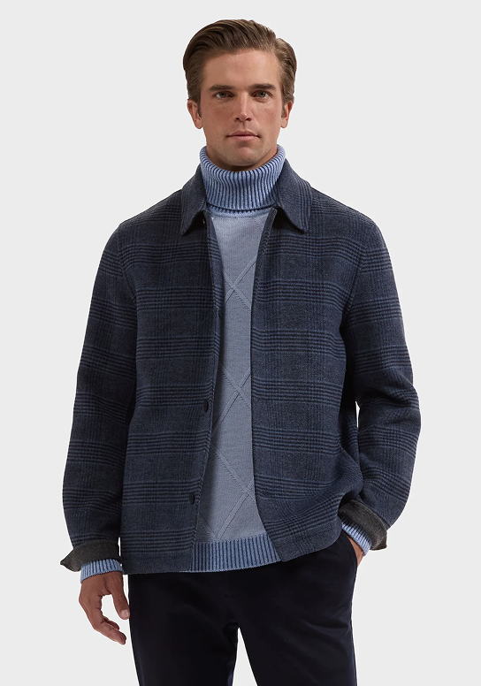 Glen Plaid Blouson Jacket