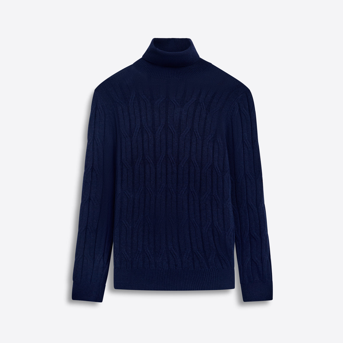 Turtle Neck Cable Jacquard Sweater