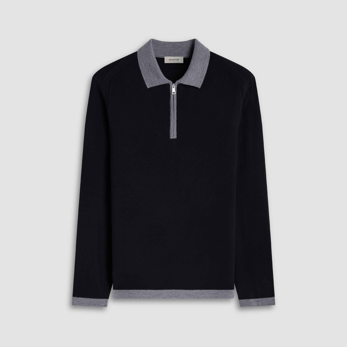 Melange Quarter Zip Polo Sweater