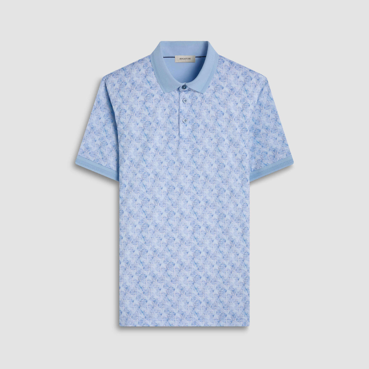 Vasco Leaf Print OoohCotton® Polo Shirt