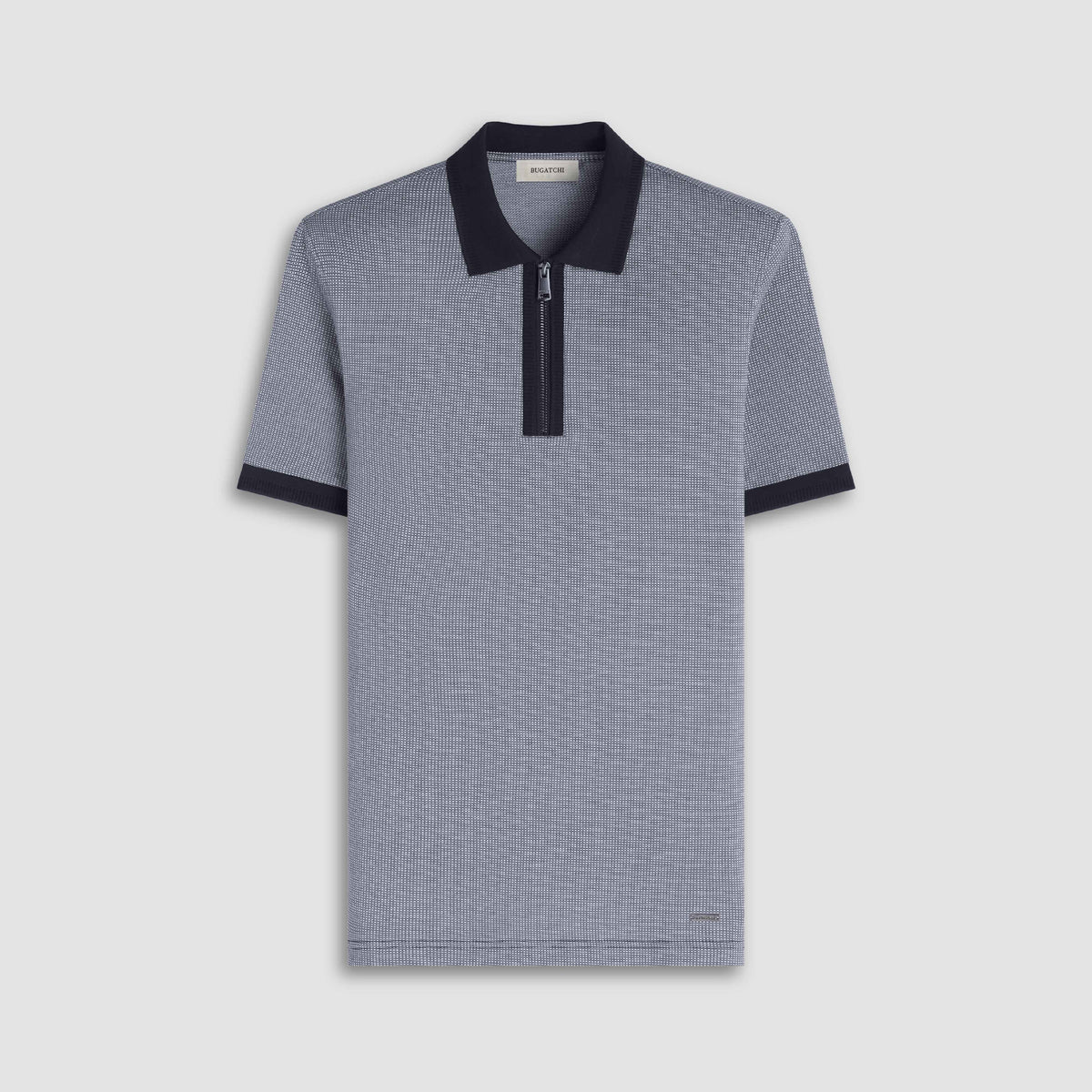 Pin Check Quarter Zip Polo