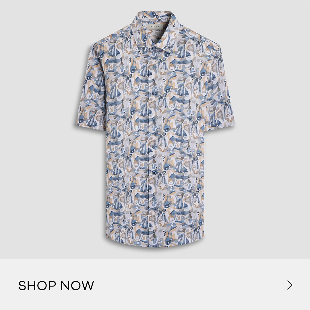 Orson Abstract Paisley Short-Sleeve Shirt