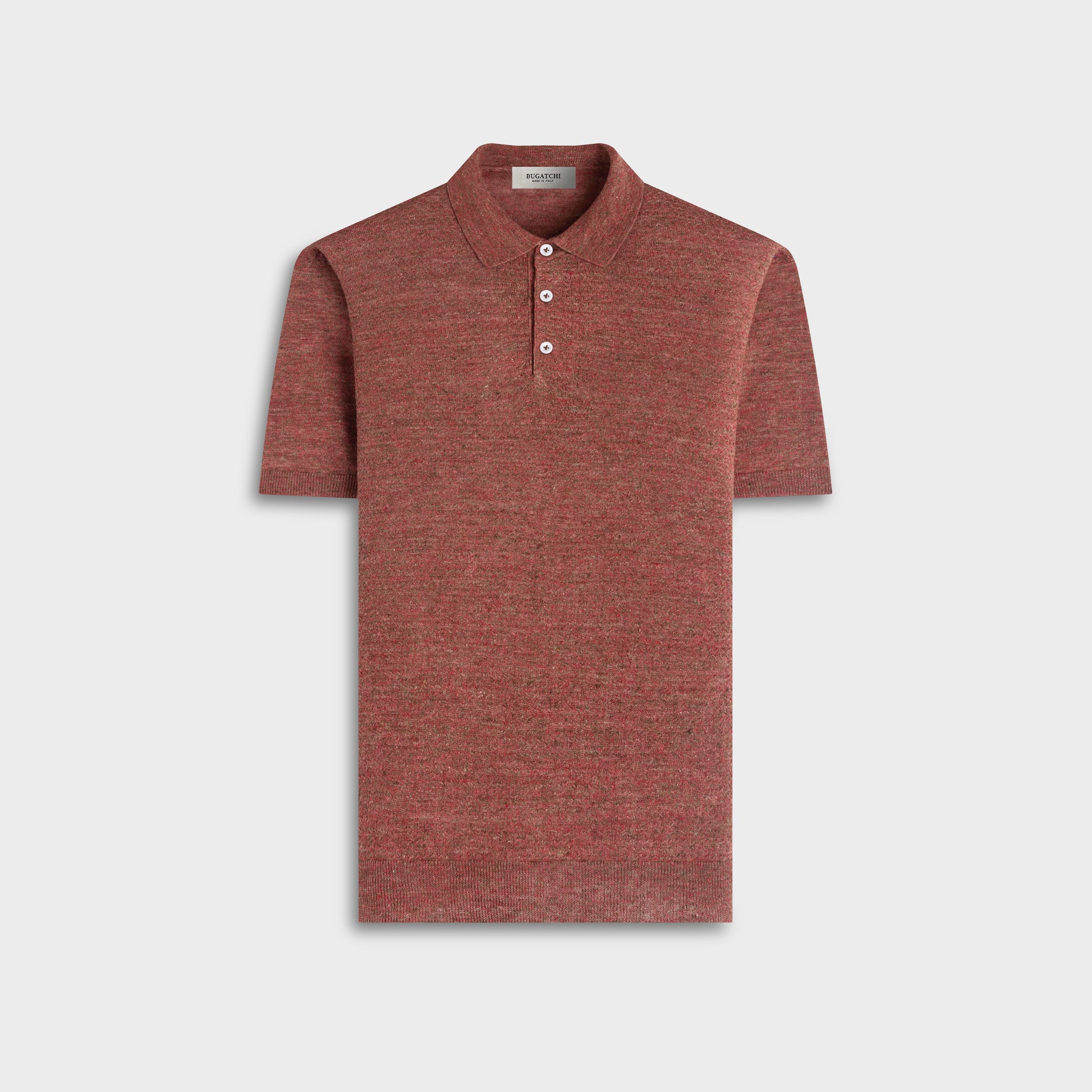 Marled Short-Sleeve Polo Sweater
