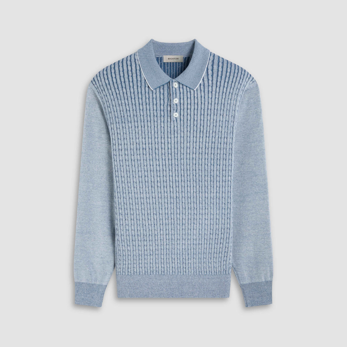 Cable Stick Polo Sweater