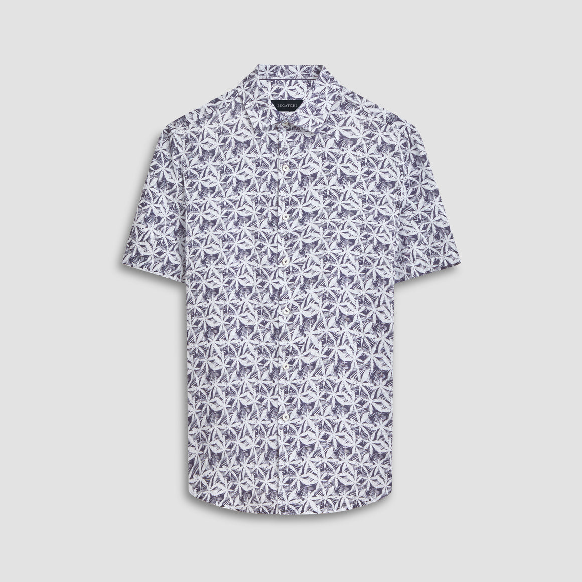 Orson Leaf Print Short Sleeve Shirt